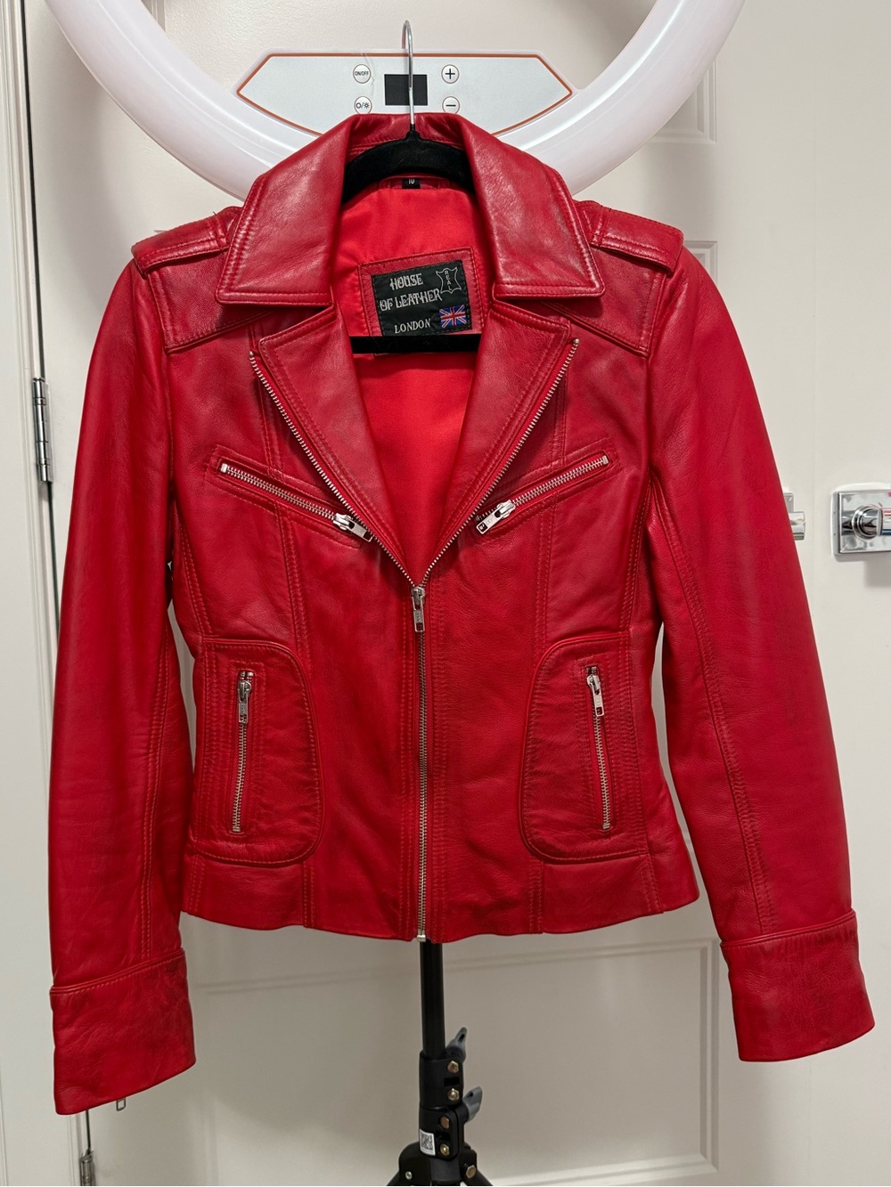 House Of Leather London Red Leather Jacket